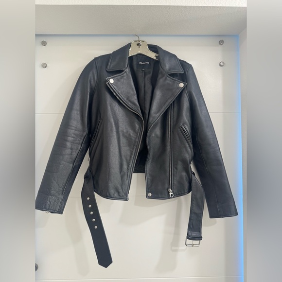 Madewell The Ultimate Leather Motorcycle Jacket. Size Small. - Picture 6 of 11